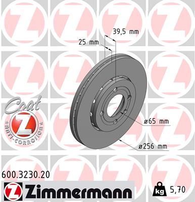 Zimmermann 600.3230.20 - Brzdový kotúč -