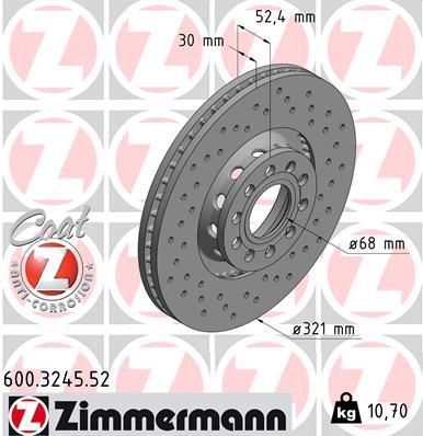 Zimmermann 600.3245.52 - Brzdový kotúč -