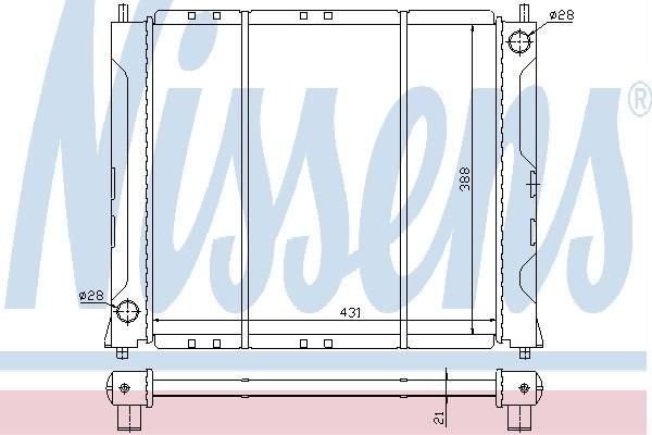 Nissens 64019 - Chladič vody -