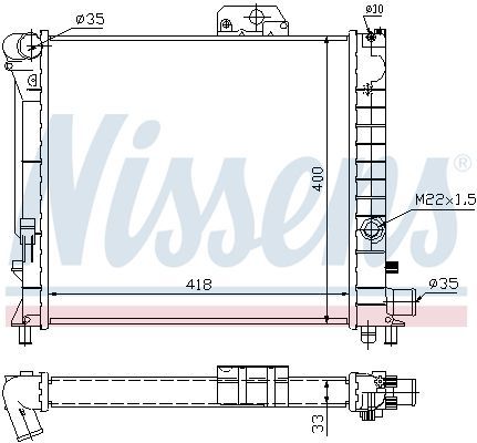 Nissens 64039 - Chladič vody -