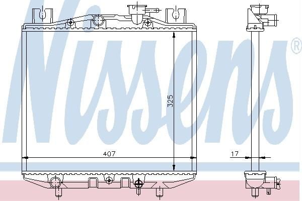 Nissens 64091 - Chladič vody -