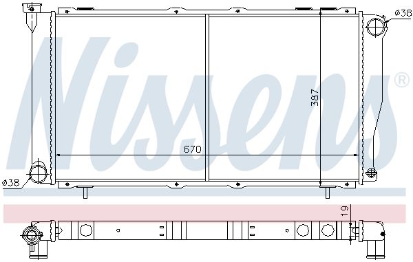 Nissens 64112 - Chladič vody -