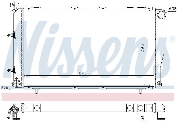 Nissens 64113 - Chladič vody -