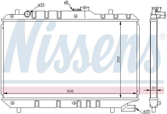 Nissens 64168 - Chladič vody -