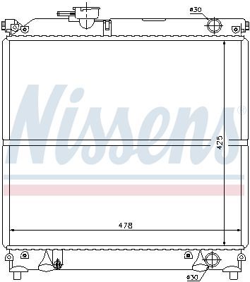 Nissens 64181 - Chladič vody -