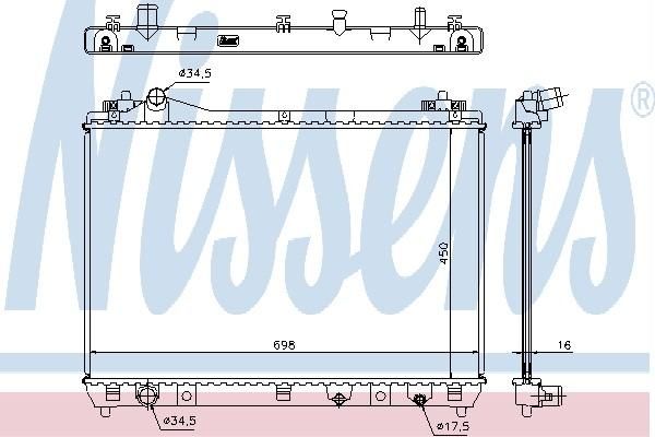 Nissens 64201A - Chladič vody -