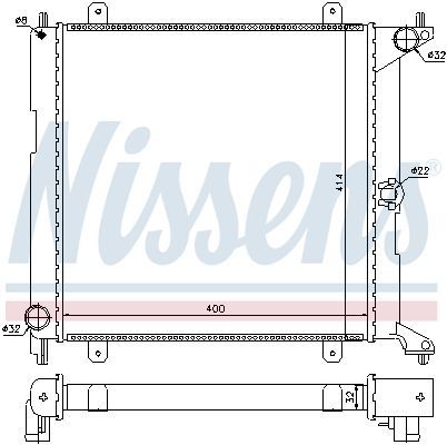 Nissens 64207 - Chladič vody -