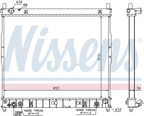 Nissens 64318 - Chladič vody -