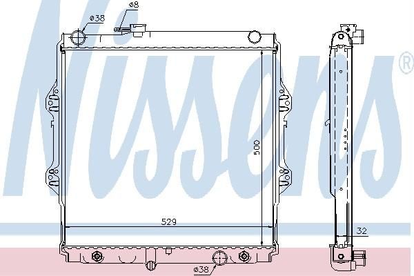 Nissens 64597A - Chladič vody -