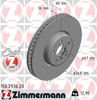 Zimmermann 150.2936.20 - Brzdový kotúč -