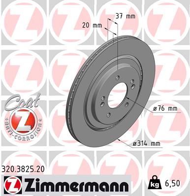 Zimmermann 320.3825.20 - Brzdový kotúč -