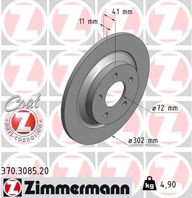 Zimmermann 370.3085.20 - Brzdový kotúč -