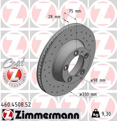 Zimmermann 460.4508.52 - Brzdový kotúč -