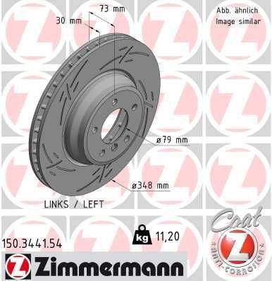 Zimmermann 150.3441.54 - Brzdový kotúč -