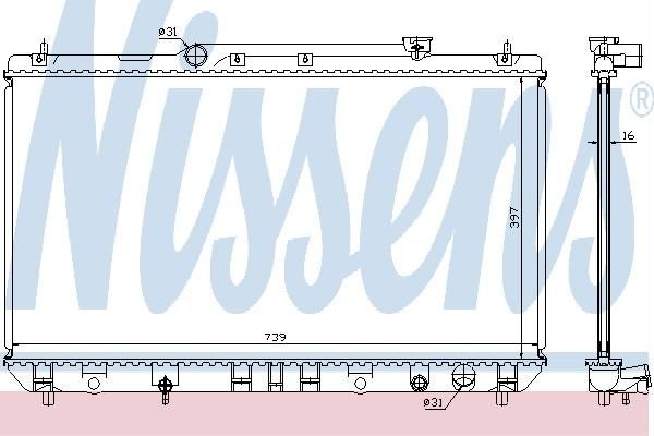 Nissens 64703A - Chladič vody -