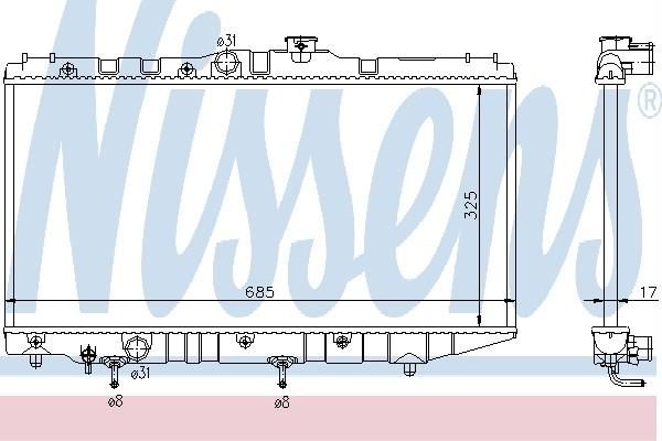 Nissens 64719 - Chladič vody -