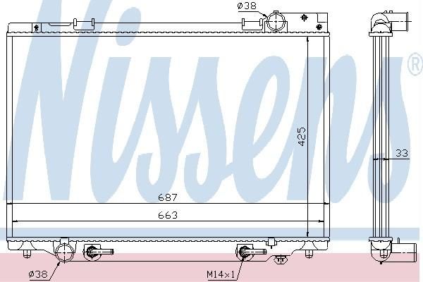 Nissens 64745 - Chladič vody -