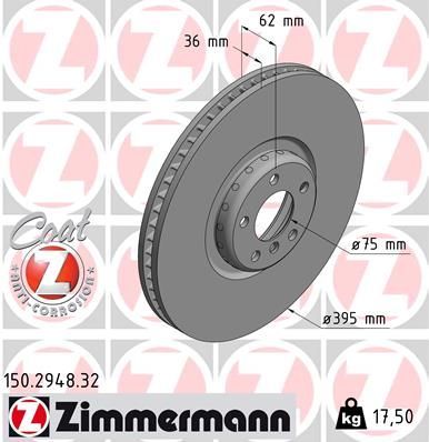 Zimmermann 150.2948.32 - Brzdový kotúč -