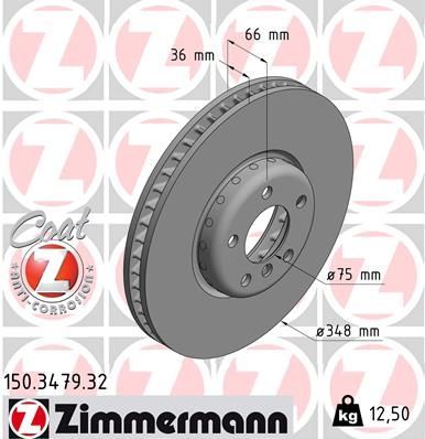 Zimmermann 150.3479.32 - Brzdový kotúč -