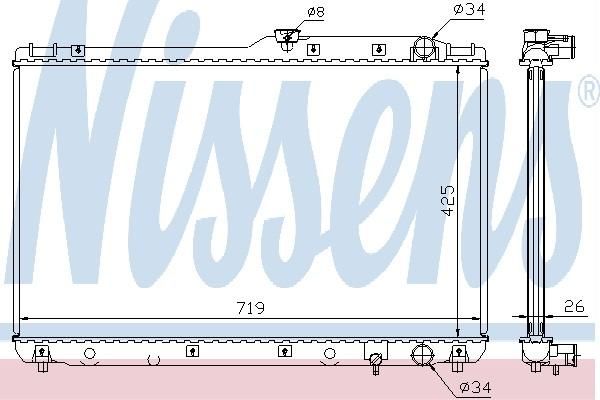 Nissens 64771A - Chladič vody -