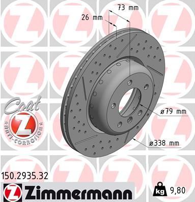 Zimmermann 150.2935.32 - Brzdový kotúč -