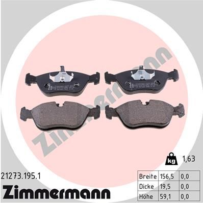Zimmermann 21273.195.1 - Brzdové platničky -