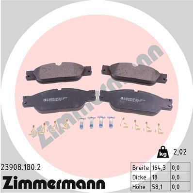 Zimmermann 23908.180.2 - Brzdové platničky -