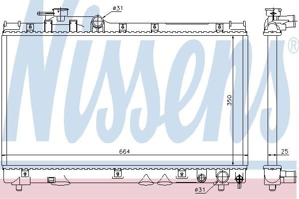 Nissens 64855 - Chladič vody -
