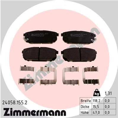 Zimmermann 24058.155.2 - Brzdové platničky -
