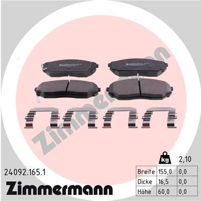 Zimmermann 24092.165.1 - Brzdové platničky -