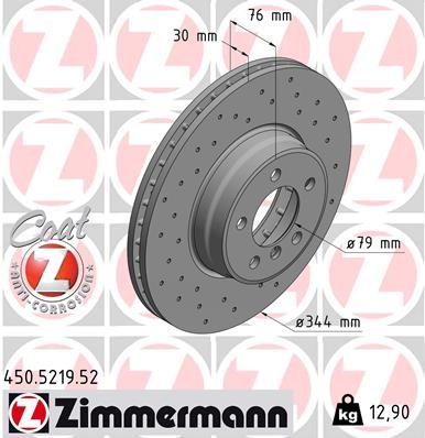 Zimmermann 450.5219.52 - Brzdový kotúč -