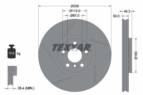 Textar 92317105 - Brzdový kotúč -
