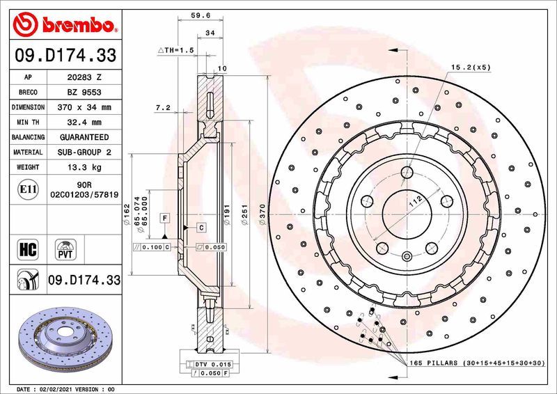 Brembo 09.D174.33