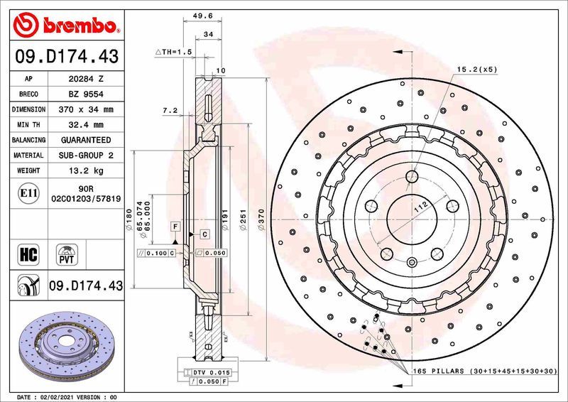 Brembo 09.D174.43