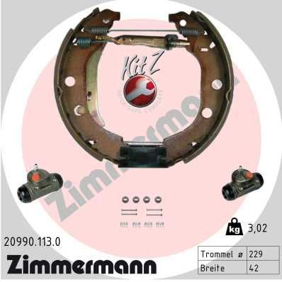 Zimmermann 20990.113.0 - Brzdové čeľuste -