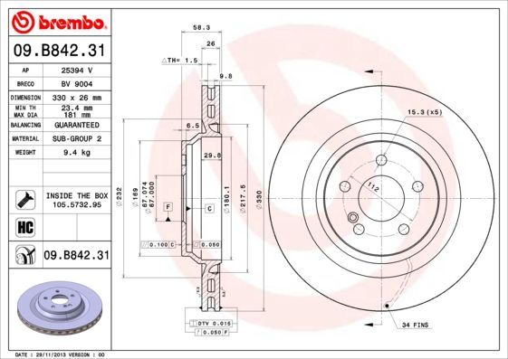 Brembo 09.B842.31