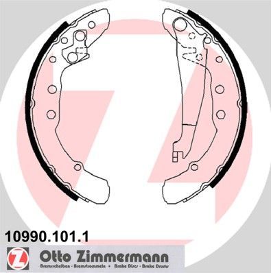 Zimmermann 10990.101.1 - Brzdové čeľuste -