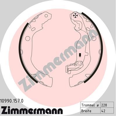 Zimmermann 10990.157.0 - Brzdové čeľuste -