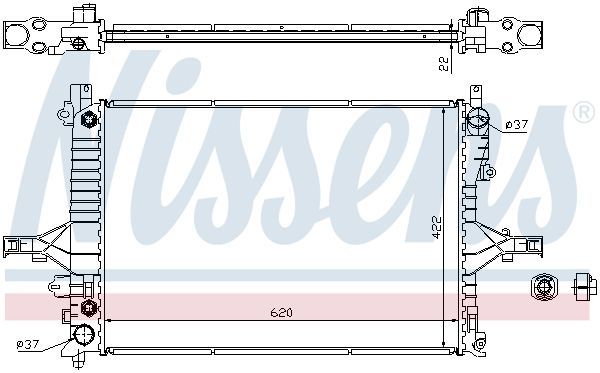 Nissens 65552A - Chladič vody -