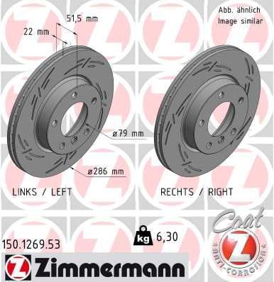 Zimmermann 150.1269.53 - Brzdový kotúč -