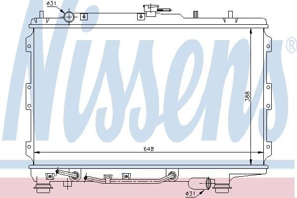 Nissens 66601 - Chladič vody -