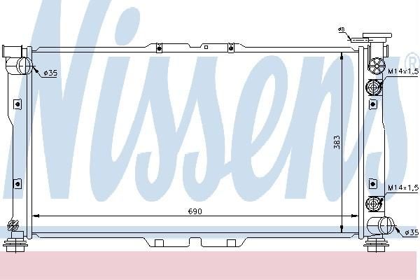 Nissens 66616 - Chladič vody -
