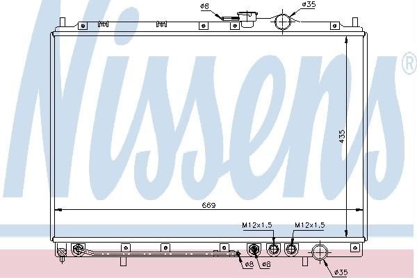 Nissens 66629 - Chladič vody -