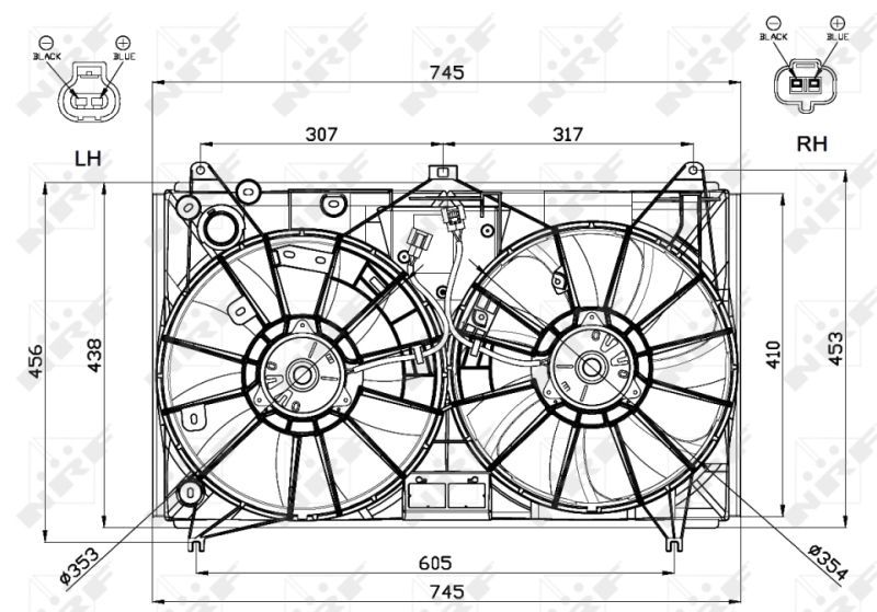 NRF 47581 - Ventilátor motora -