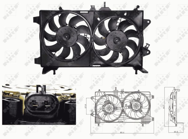 NRF 47676 - Ventilátor motora -