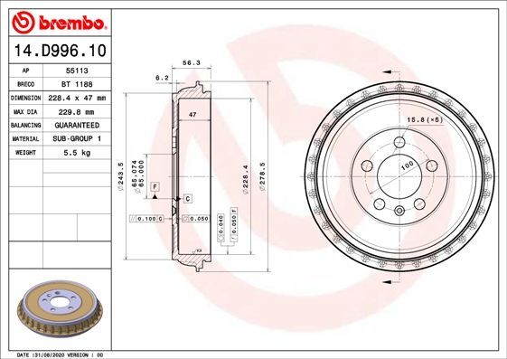 Brembo 14.D996.10