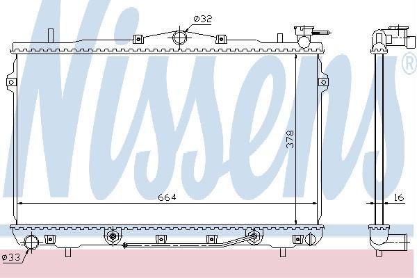 Nissens 67000 - Chladič vody -