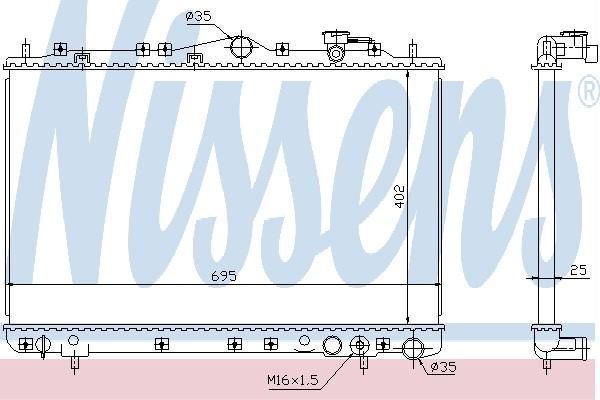 Nissens 67004 - Chladič vody -