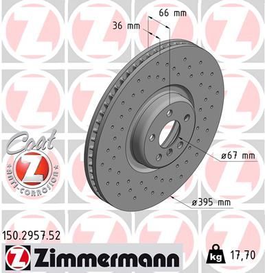 Zimmermann 150.2957.52 - Brzdový kotúč -