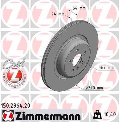 Zimmermann 150.2964.20 - Brzdový kotúč -